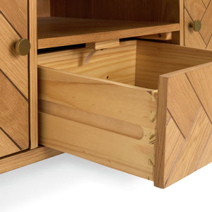 Habitat Afram 2 Door 1 Drawer TV Unit - Natural 14545509