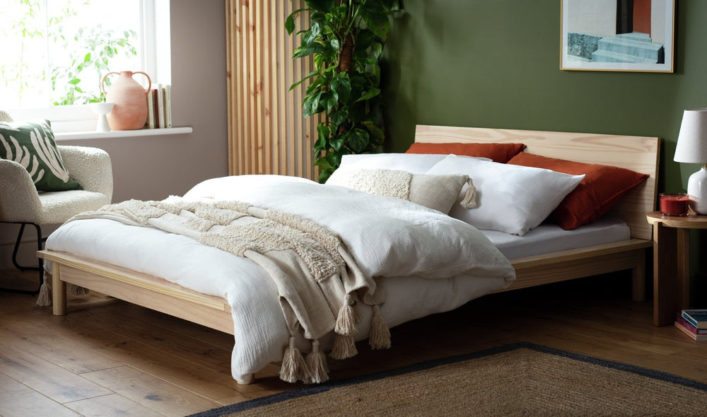 Habitat Akio Double Wooden Platform Bed Frame - Natural 12010012