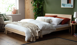 Habitat Akio Double Wooden Platform Bed Frame - Natural 12010012