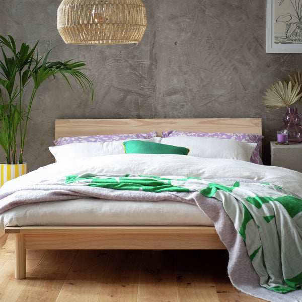 Habitat Akio Double Wooden Platform Bed Frame - Natural 12010012