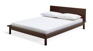 Habitat Akio Double Wooden Platform Bed Frame - Walnut 15642573