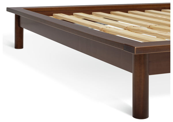 Habitat Akio Double Wooden Platform Bed Frame - Walnut 15642573