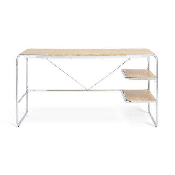 Habitat Albers Chrome Office Desk - Natural 17946514