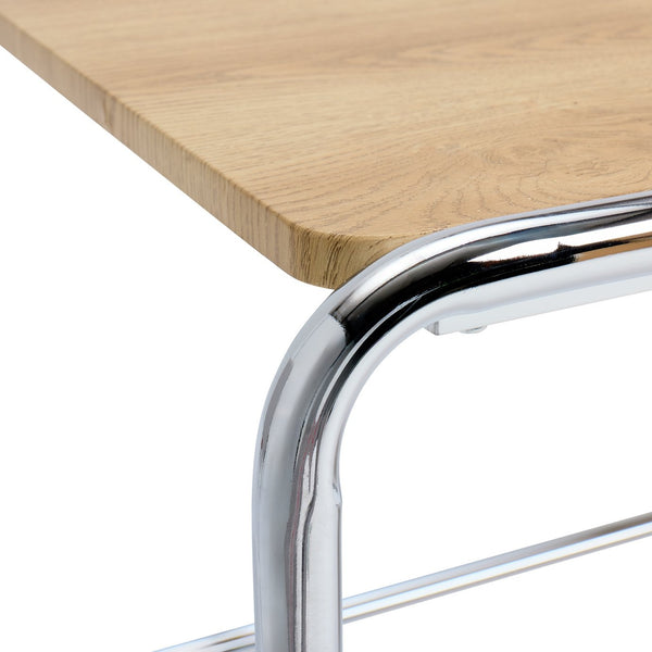 Habitat Albers Chrome Office Desk - Natural 17946514
