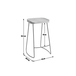 Habitat Arte Metal Bar Stool - Oak 19421635