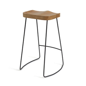 Habitat Arte Metal Bar Stool - Oak 19421635