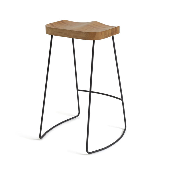 Habitat Arte Metal Bar Stool - Oak 19421635