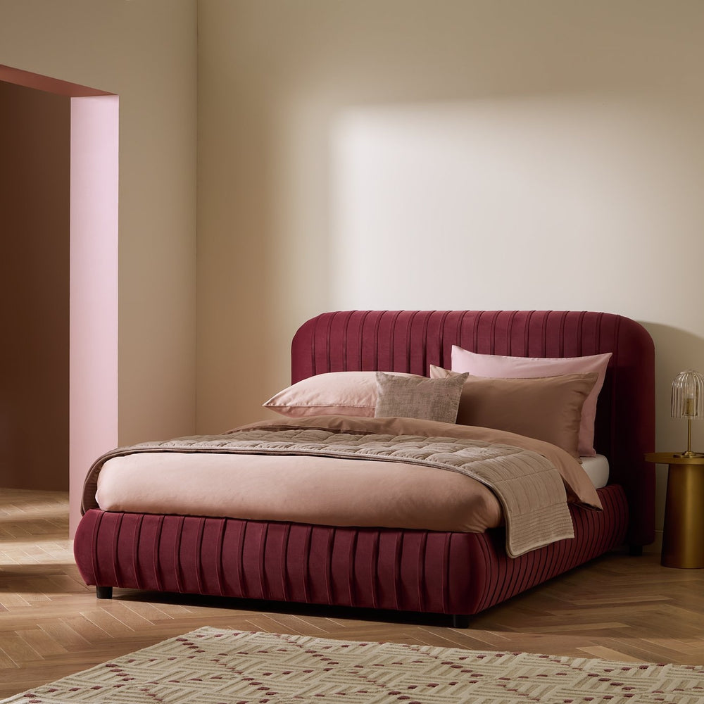 Habitat Beatrix Kingsize End Lift Ottoman Bed - Dark Red 17756948