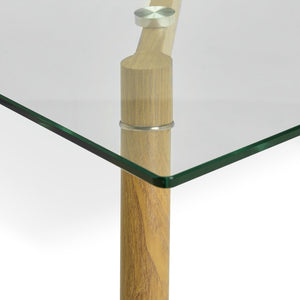 Habitat Beni Glass 4 Seater Dining Table - Natural 14375786