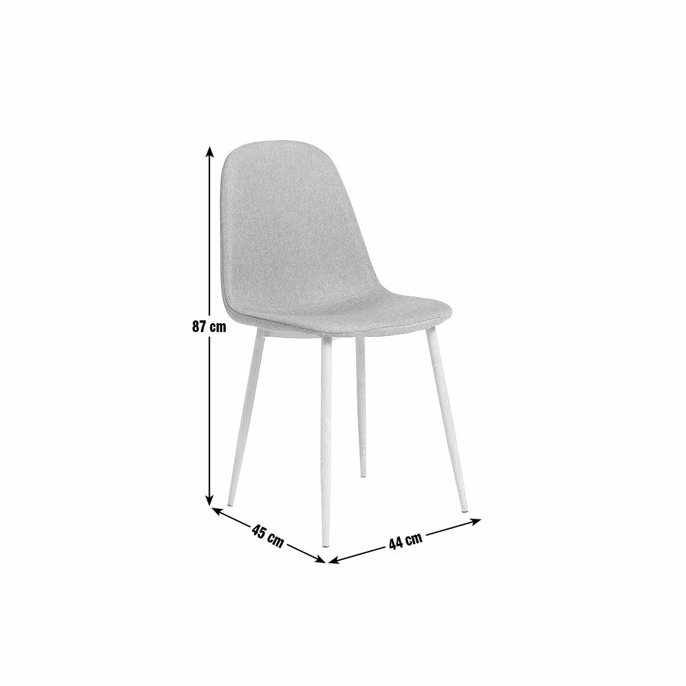 Habitat Beni Pair of Fabric Chairs - Grey 18269513
