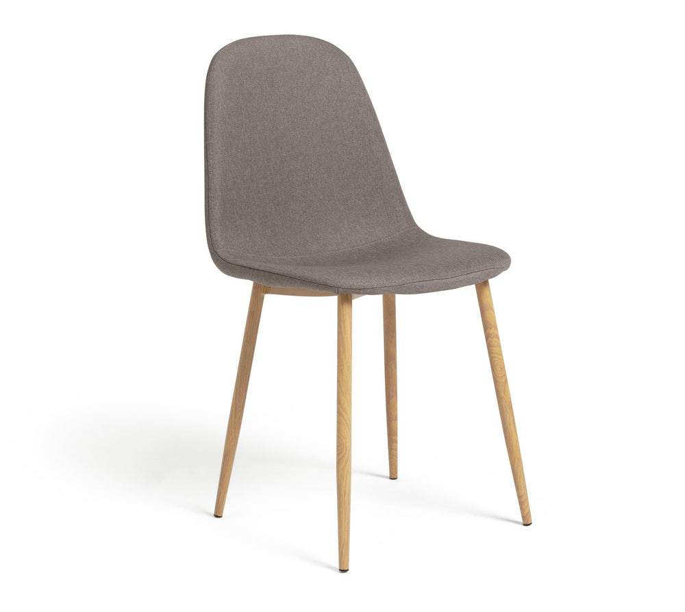 Habitat Beni Pair of Fabric Chairs - Grey 18269513