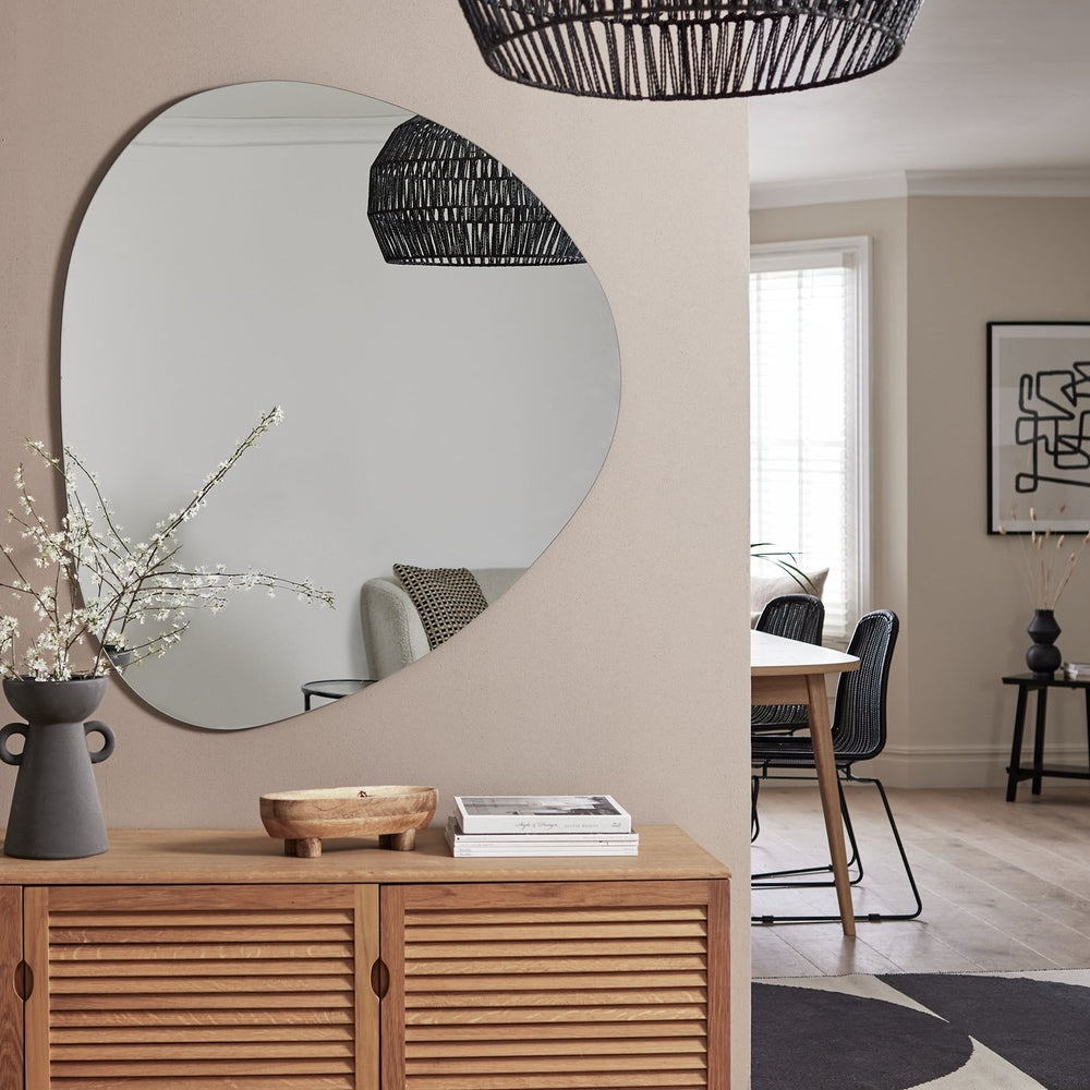 Habitat Black Frameless Irregular Wall Mirror -  13182987