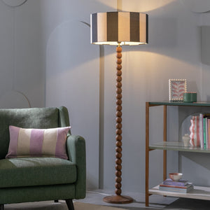 Habitat Bobbin Mango Wood Floor Lamp Base - Walnut 14724973