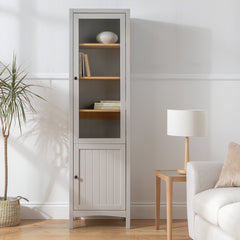 Habitat Bournemouth Single Door Bookcase Cabinet - Grey 17633140