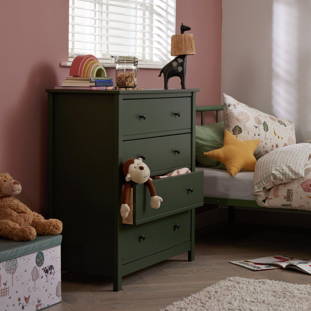 Habitat Brooklyn 4 Drawer Chest of Drawers - Green 13154678