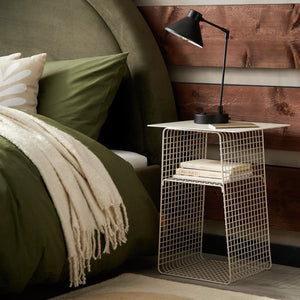 Habitat Cal Metal Bedside Table - Grey 15816859