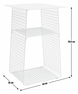 Habitat Cal Metal Bedside Table - Grey 15816859