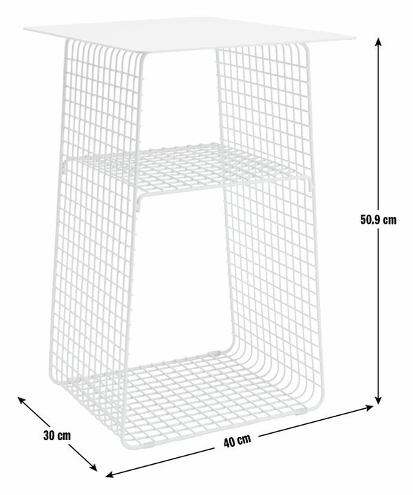 Habitat Cal Metal Bedside Table - Grey 15816859