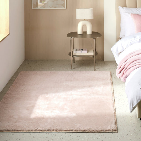 Habitat Cosy Soft Blush Short Pile Rug - 230x160cm 17185832