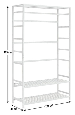 Habitat Cullen Double Bamboo Open Wardrobe - Oak 14356578