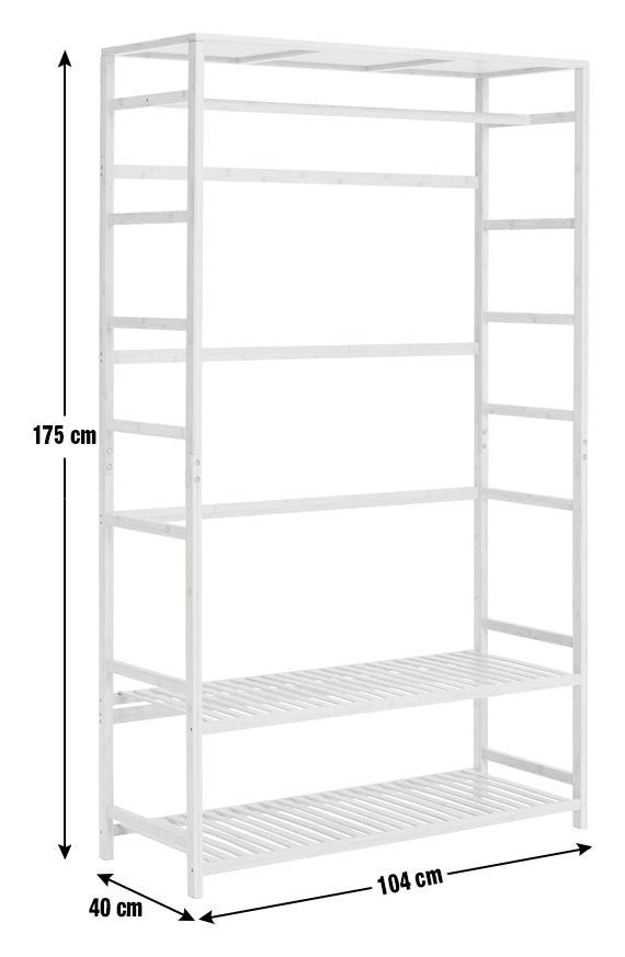 Habitat Cullen Double Bamboo Open Wardrobe - Oak 14356578