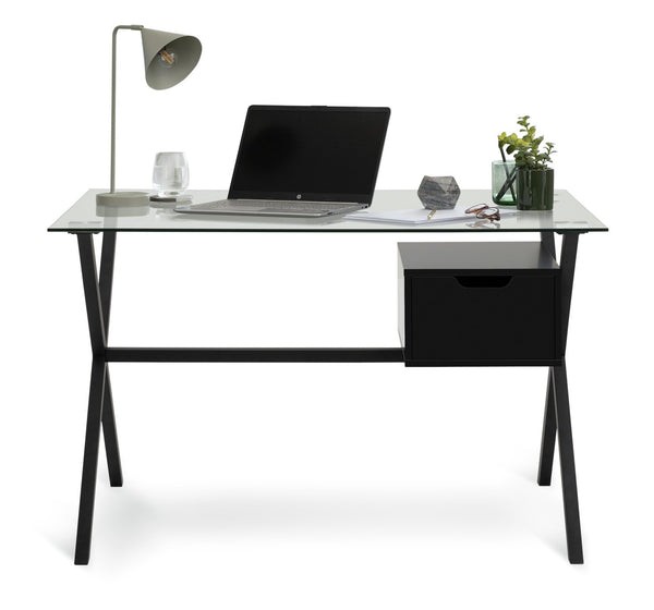 Habitat Dria 1 Drawer Desk - Black 12017132