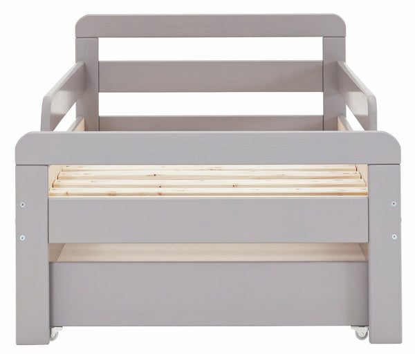 Habitat Ellis Toddler Bed Frame with Drawer - Grey 11178759