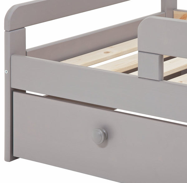 Habitat Ellis Toddler Bed Frame with Drawer - Grey 11178759