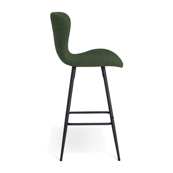 Habitat Etta Pair of Fabric Bar Stools - Green 17653467