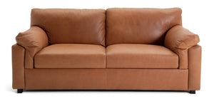 Habitat Florence Leather 3 Seater Sofa Tan 13412956