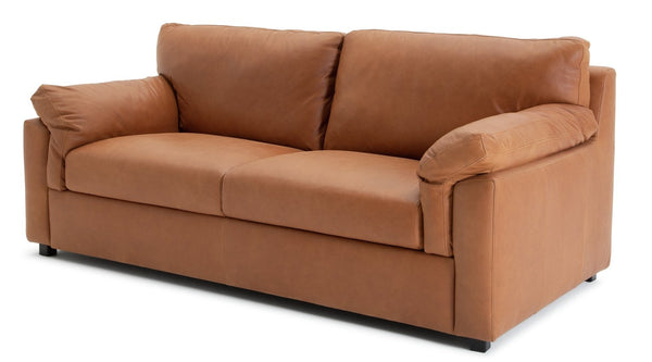 Habitat Florence Leather 3 Seater Sofa Tan 13412956