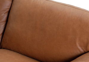 Habitat Florence Leather 3 Seater Sofa Tan 13412956