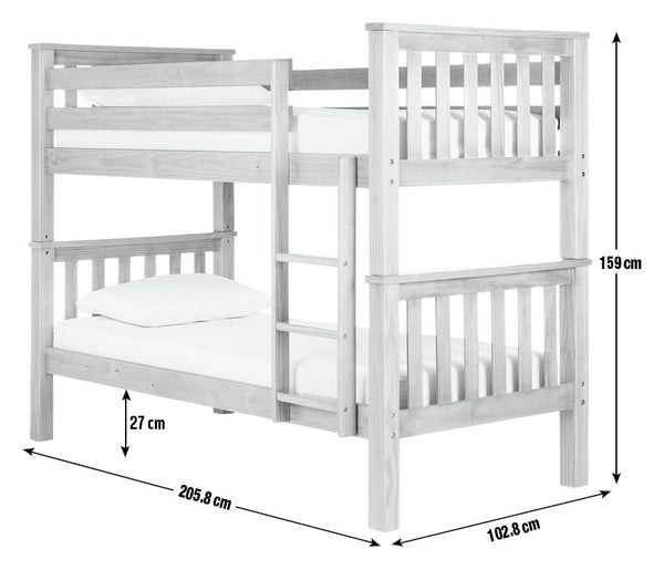 Habitat Heavy Duty Detachable Bunk - White and Pine 15424825
