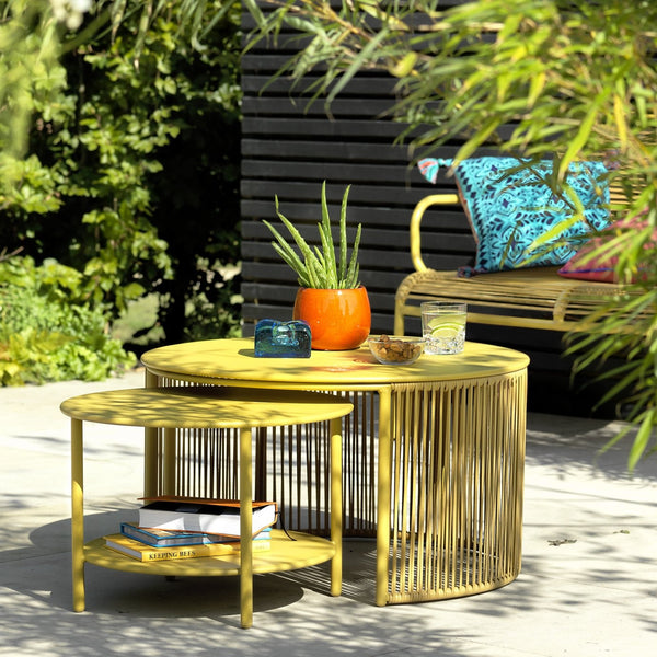 Habitat Ipanema Metal Garden Coffee Table - Yellow 19197495