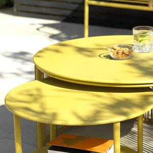 Habitat Ipanema Metal Garden Coffee Table - Yellow 19197495