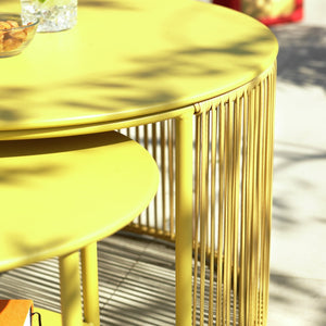 Habitat Ipanema Metal Garden Coffee Table - Yellow 19197495