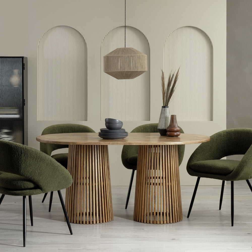 Habitat Jericho Solid Wood 6 Seater Dining Table - Natural 17229365