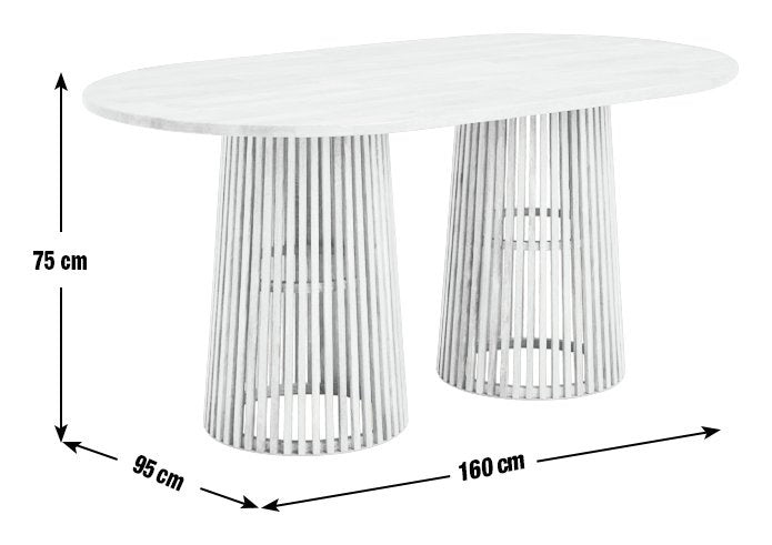 Habitat Jericho Solid Wood 6 Seater Dining Table - Natural 17229365