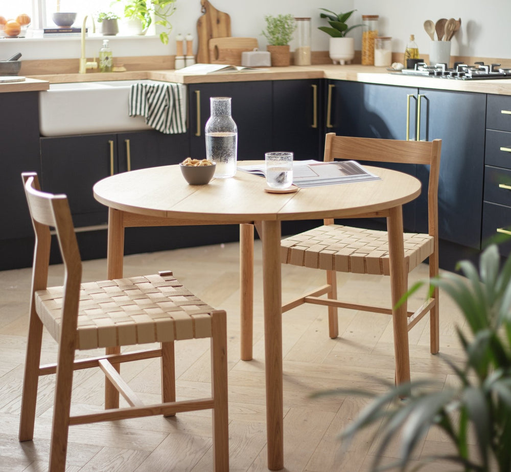 Habitat Jessie wood 4 seater folding dining table in natural oak effect finish