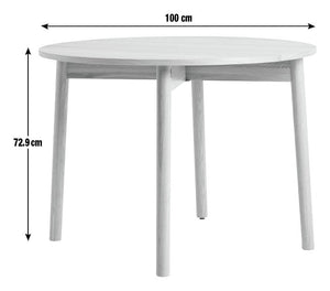Natural wood folding table for kitchen or small dining room