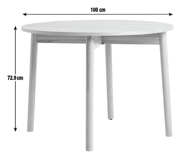Natural wood folding table for kitchen or small dining room