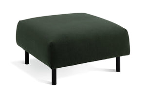 Habitat Julien Fabric Footstool - Dark Green 13630123