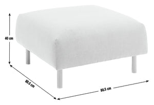 Habitat Julien Fabric Footstool - Dark Green 13630123