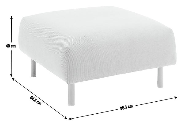 Habitat Julien Fabric Footstool - Dark Green 13630123