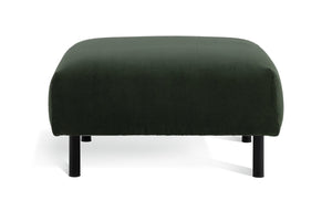 Habitat Julien Fabric Footstool - Dark Green 13630123