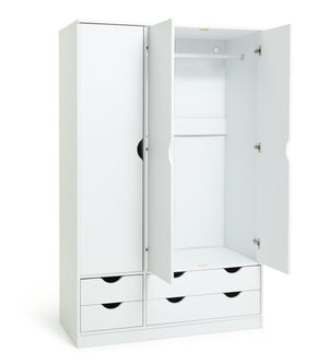 Habitat Kids Pagnell 3 Door 4 Drawer Wardrobe - White 16058788
