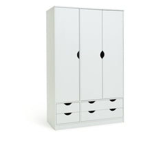 Habitat Kids Pagnell 3 Door 4 Drawer Wardrobe - White 16058788