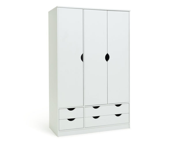 Habitat Kids Pagnell 3 Door 4 Drawer Wardrobe - White 16058788