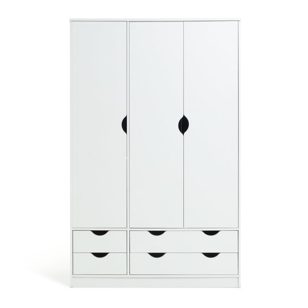 Habitat Kids Pagnell 3 Door 4 Drawer Wardrobe - White 16058788