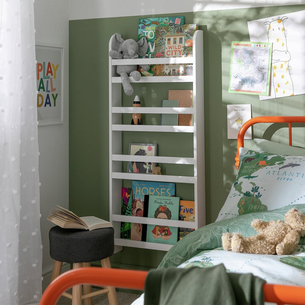 Habitat Kids Scandinavia Wall Mounted Bookcase - White 11303139